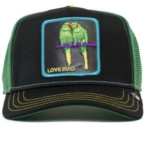 Goorin Animal Farm Trucker Hat Twitterpatted “Love Bird” Green Brand New
